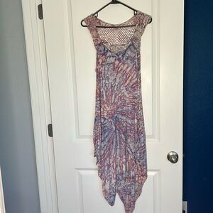 India boutique, tie-dye macramé dress